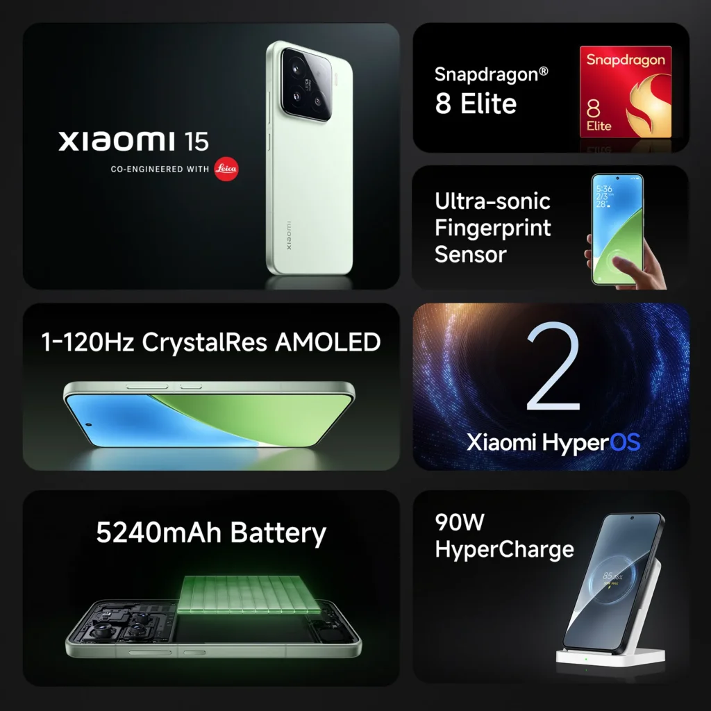 Xiaomi 15 का डिज़ाइन और बिल्ड क्वालिटी