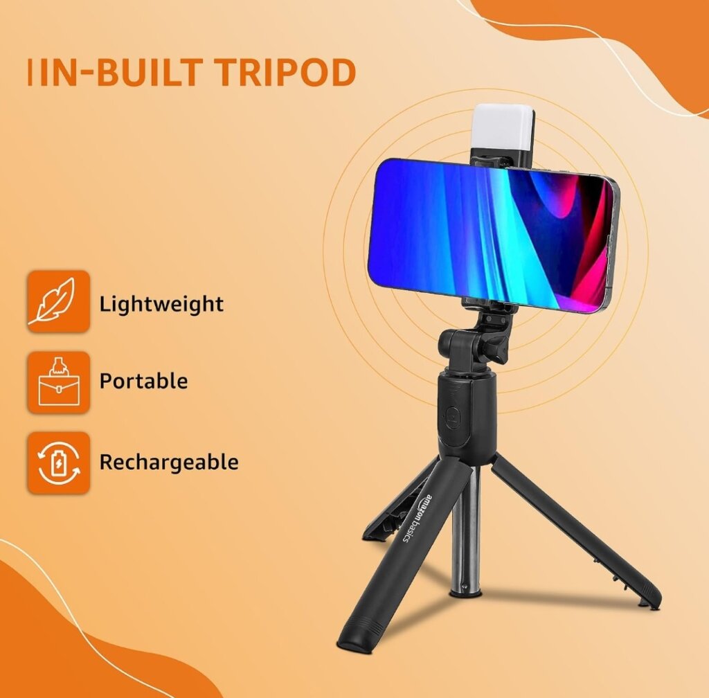 Basics Bluetooth Extendable Selfie Sticks with Wireless Remote