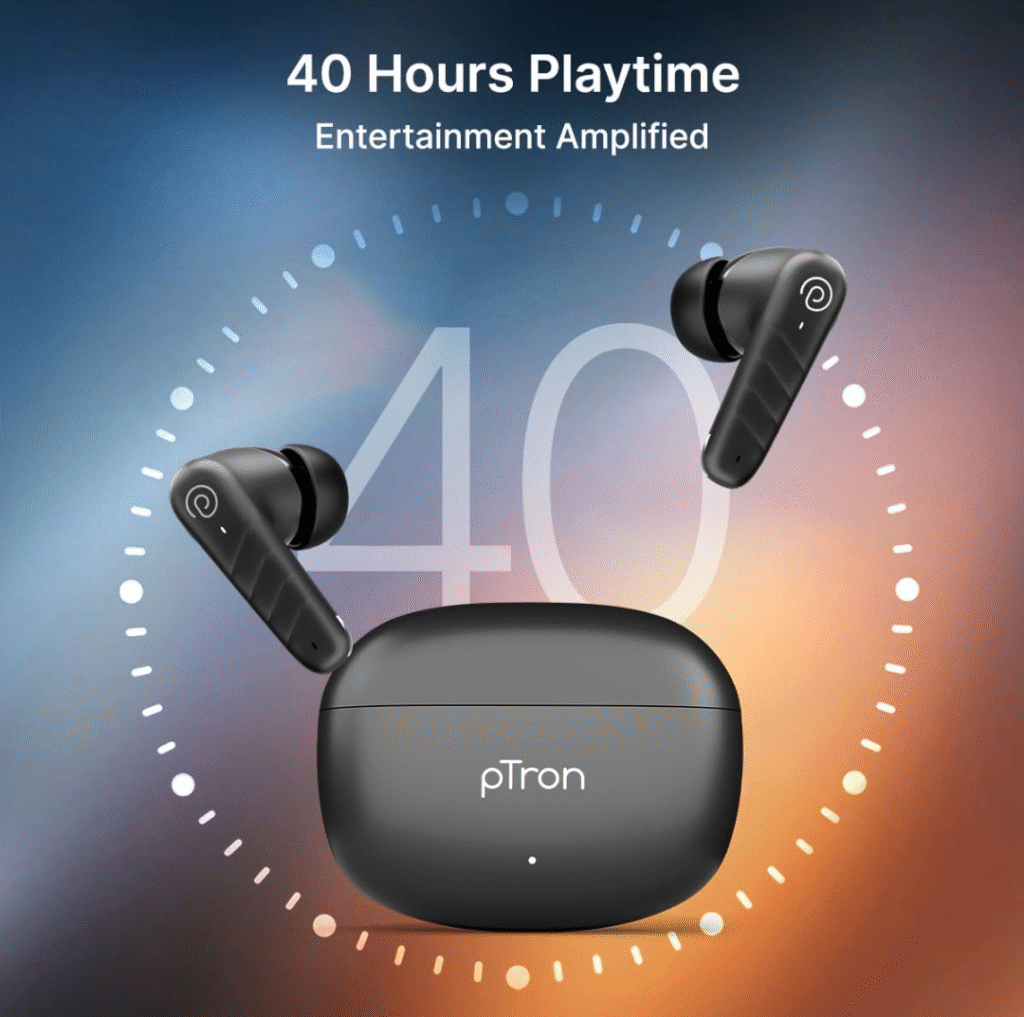 pTron Bassbuds Spark in-Ear TWS Earbuds with Stereo Sound